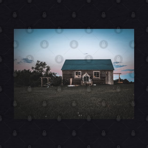 Chicken Coop in Field at Sunrise Photography V2 by Family journey with God